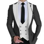 2022 Newest Men's Double Breasted Tank Top Pants Wedding Groom Tuxedo Men's Western Fit Men's Suits 3pcs Jacket Vest Pan