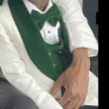 Brand New White Groom Tuxedos Green Velvet Lapel Slim Fit Groomsmen Mens Wedding Dress Excellent Man Jacket Blazer 3 Pie