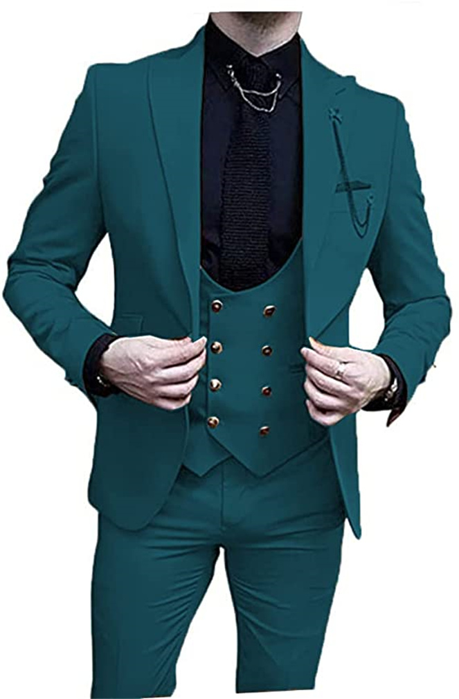 Terno Masculino MOGU Slim Fit 2 Peças - Verde Claro Para Casamento E Eventos