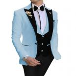New Casual Men's Suit Business Slim Groom Best Man Tuxedo Threepiece Wedding Suit Prom Plus Size Suit Wedding Suits For 