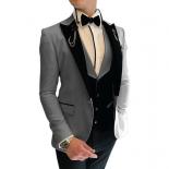 New Casual Men's Suit Business Slim Groom Best Man Tuxedo Threepiece Wedding Suit Prom Plus Size Suit Wedding Suits For 