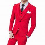 Terno para homens 2022 fino ajuste blazer define moda cor sólida terno de negócios formal masculino 3 peça conjunto noivo vestid