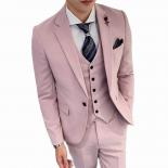 Terno para homens 2022 fino ajuste blazer define moda cor sólida terno de negócios formal masculino 3 peça conjunto noivo vestid