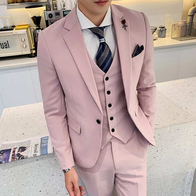 Suits for Men Peach, Men Suits 3 Piece, Slim Fit Suits, One Button Suits,  Tuxedo Suits, Dinner Suits, Wedding Groom Suits, Bespoke for Men -   Canada