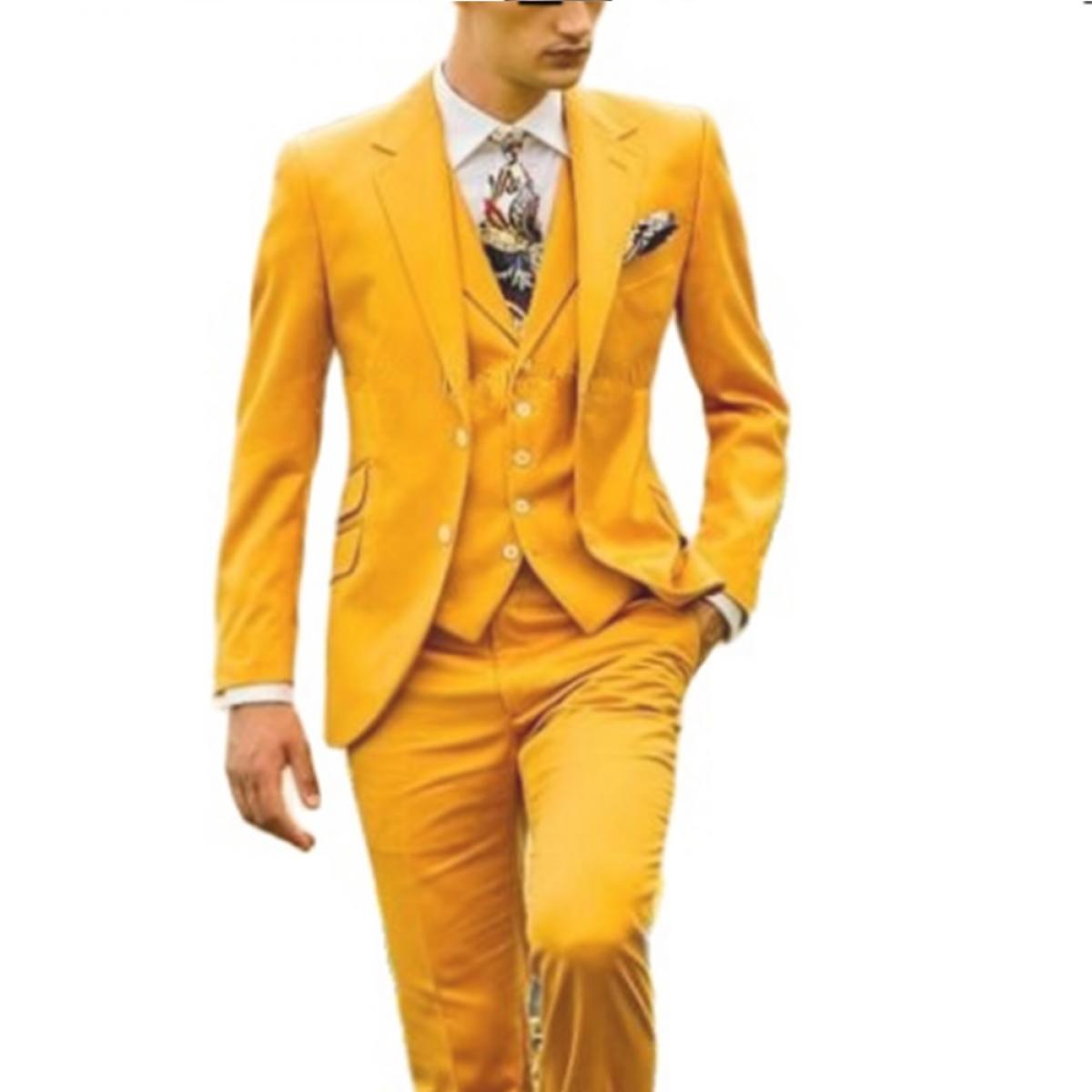 US 153.97 Blazer Masculin Yellow Fashion Men s Slim Fit Custom Men