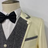 2023 Fashion New Men Casual Boutique Business Host Performance Sequin Suit Three Piece Suit Sets Blazers Jacket Pants Ve