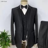 2023 Fashion New Men Casual Boutique Business Host Performance Sequin Suit Three Piece Suit Sets Blazers Jacket Pants Ve