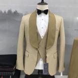 New Suit Burst Men's Suit Suit Green Fruit Collar Stage Suit Dress Host Performance Groom Best Man Three Sets