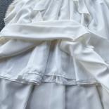 Verão longo branco queimado vestido para mulheres em camadas cinta de espaguete espartilho vestidos femininos elegantes entalhad