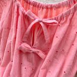 Vintage Cotton Long Boho Dress For Women Flying Sleeve Tie Neck Layered Midi Female Vestidos Drawstring Ruched Elegant T