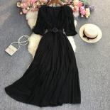 Youe Summer Bohemian Long Dress For Women Elegant Ruffle Patched Belt Female Vestidos Pleated Folds Ruched Bust Tarf 202