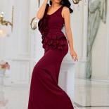 Missord Women 2022 Wedding Dress Maxi  Ruffles Trim Bodycon Elegant Evening Prom Mermaid Vestidos Floor Length Parti Gow