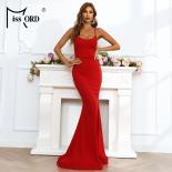 Missord Summer Dresses For Women   Backless Spaghetti Strap Maxi Evening Party Bodycon Elegant Long Vestidos Prom Red  D