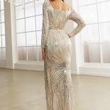 Missord 2023 Elegant Long Sleeve Wedding Party Dress Women Sweetheart Neck Sequin Thigh Split Bodycon Evening Prom Dress
