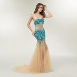 Bling Mermaid Party Dress  Vestidos Largos Crystals Evening Gowns For Women Special Occasion Wedding Formal Prom Dresses