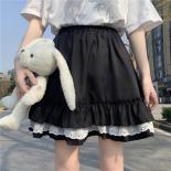 Lolita Style Skirts Women Kawaii Girls Lace Design Fashion Simple Mini All Match  Casual Loose High Waist Ball Gown Fald