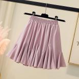 Mini Skirts Women Loose Trumpet Summer Fashion Sweet Solid  Style Chic New Design Casual Preppy Popular Young Lady Trend