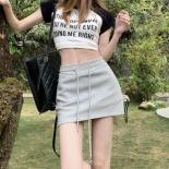 Skirts Women Solid Lace Up Deigned Classics Casual Modern Graceful Basics Young Ladies  Style All Match Simple Attractiv