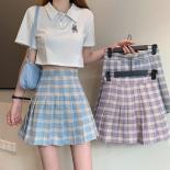 Plaid Pleated Skirts Women High Waist Preppy Style Mini Summer New Design Jk Ins Fashion Young Girl Allmatch Ulzzang Hot