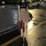 Denim Skirts Women Solid Pockets Aline Design Simple Ulzzang Students High Waist Allmatch Daily Streetwear Summer Casual