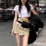 Denim Skirts Women Creativity Simple Daily Basics Casual All Match Delicate Popular Charming Cool   Style Personality