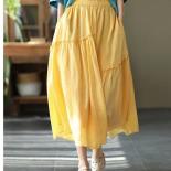 Skirts Women 5 Colors Solid Simple Elegant All Match  Style Spring Fashion Leisure Daily Delicate Personality Vintage Ne