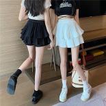 With Lining Skirts Women Dance Wear Summer Ins Solid Lovely Hotsweet Slim Schoolgirl Dating Mini Design All Match Holida
