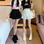 With Lining Skirts Women Dance Wear Summer Ins Solid Lovely Hotsweet Slim Schoolgirl Dating Mini Design All Match Holida
