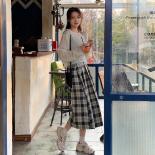 Skirts Women Plaid Sweet Tender Popular Stylish Simple Schoolgirls Charming  Style All Match Spring New Leisure Classics