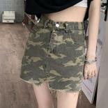 Skirts Women Summer Mini Camouflage High Waist A Line Cool Girls Stylish All Match Slit Chic  Style Classic Aesthetic In