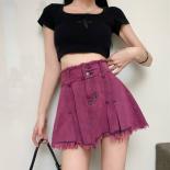Skirts Women Mini Leisure Denim  Style Simple Vintage Chic High Waist Design Summer Hotsweet New Streetwear All Match