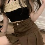 Denim Skirts Women All Match Elegant  Style Trendy Schoolgirls Casual Simple Solid Cute Creativity Daily Summer Prevalen