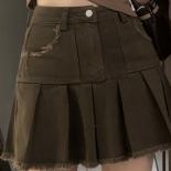 Denim Skirts Women All Match Elegant  Style Trendy Schoolgirls Casual Simple Solid Cute Creativity Daily Summer Prevalen