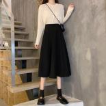 Skirts Women Solid Cozy Elegant Vintage Simple  Style Tender Popular All Match Office Lady Stylish Classics Lovely Sprin
