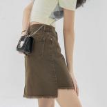 Mini Skirts Women Asymmetrical Streetwear Design Simple Pure Popular Personality Summer Denim Faldas Ulzzang Ladies Allm