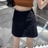 Denim Skirts Women Pockets Summer Simple Trendy Slim Creativity Causal Ladies  Style Daily Sweet Basics All Match Solid