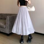 Skirts Women Fairycore Folds Summer Casual Sweet Vintage Harajuku New  Style Empire Female Simple Graceful Literary Tren