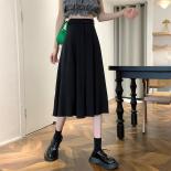 Skirts Women Folds Design High Waist Solid Casual Streetwear Young Office Female Summer Aline Cozy  Style Preppy Chic Ne