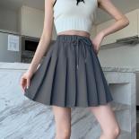 Pleated Skirts Women Gentle Girlish Summer Harajuku All Match Mini Hotsweet  Style Elastic Waist Popular Simple Casual N