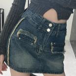 Denim Skirts Women Solid Creativity Trendy Streetwear Daily Basic Personality Modern  Style Ladies Casual Summer Ins New