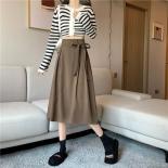 High Waist Midi Skirts Women Solid Allmatch Leisure Elegant Office Ladies Harajuku Y2k Streetwear Simple Aline Gentle Fa