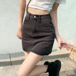 Denim Skirts Women Vintage Mini Summer Streetwear High Waist Cool Fashion Aesthetic Casual Holiday Young All Match Daily