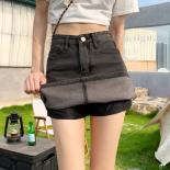 Denim Skirts Women Vintage Mini Summer Streetwear High Waist Cool Fashion Aesthetic Casual Holiday Young All Match Daily