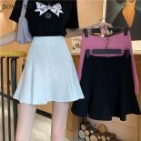 Skirts Women Summer Fashion Allmatch Pleated Pure Color High Waist  Style Mini Cute Girls Simple Jupe Female Leisure New