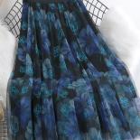 Long Skirts Women Faldas Colorful High Waist Gauze Elegant Soft Leisure Spring Summer Vintage Design French Popular Fit 