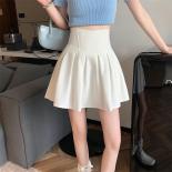 Skirts Women Pleated Fashion  Preppy Style Solid Basic Mujer Faldas Summer Ins Slim High Waist Feminine Popular Student