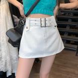 Skirts Women College Ulzzang Stylish Aline Fashion Simple Popular Summer Allmatch 5 Colors High Waist Solid Casual Pocke