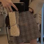 Skirts Women Plaid Slim  Style Casual Allmatch High Waisted Mujer Springautumn Comfortable Student Club Female Harajuku 