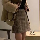 Skirts Women Plaid Slim  Style Casual Allmatch High Waisted Mujer Springautumn Comfortable Student Club Female Harajuku 