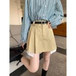 Skirts Women With Lining New Arrival Elegant Chic Fit Feminine Simple High Waist Casual Basic Trendy Daily Pleated Desig